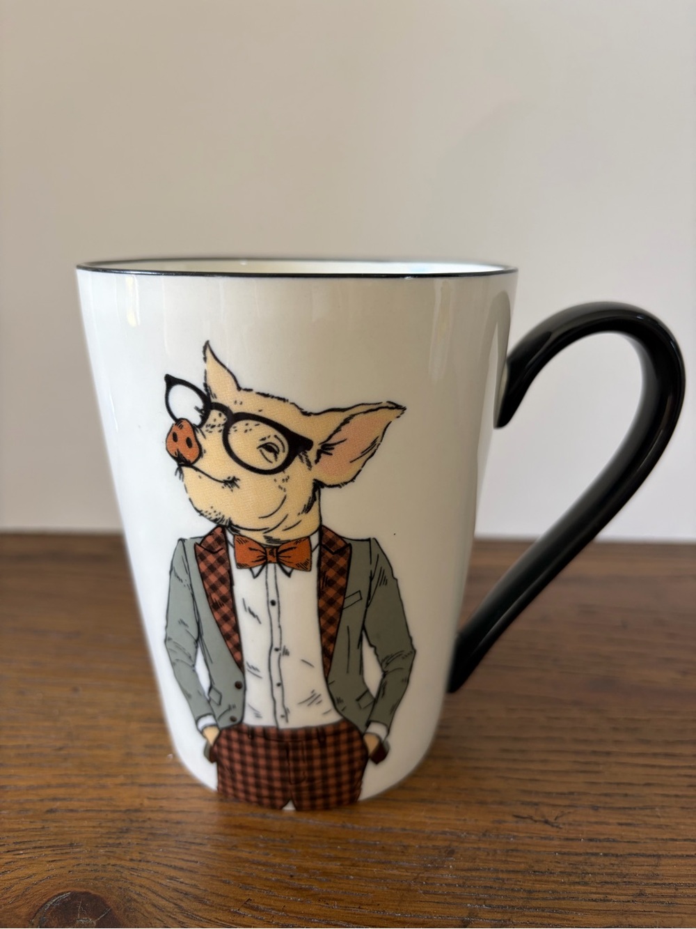 Signature Housewares Hipster Pig Ceramic Coffee Mug.